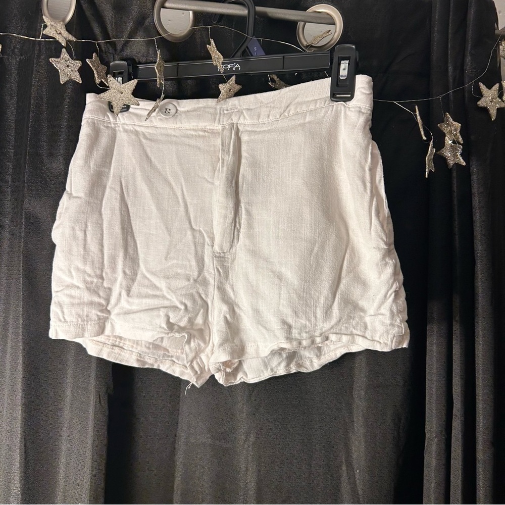 Princess Polly High Waist White Shorts